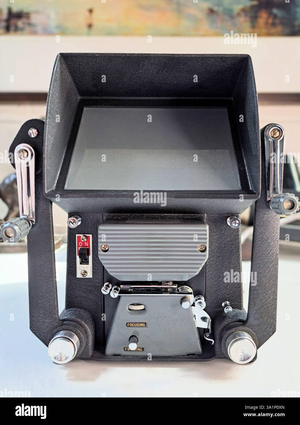 Ein 8-mm-Filmredakteur Stockfoto