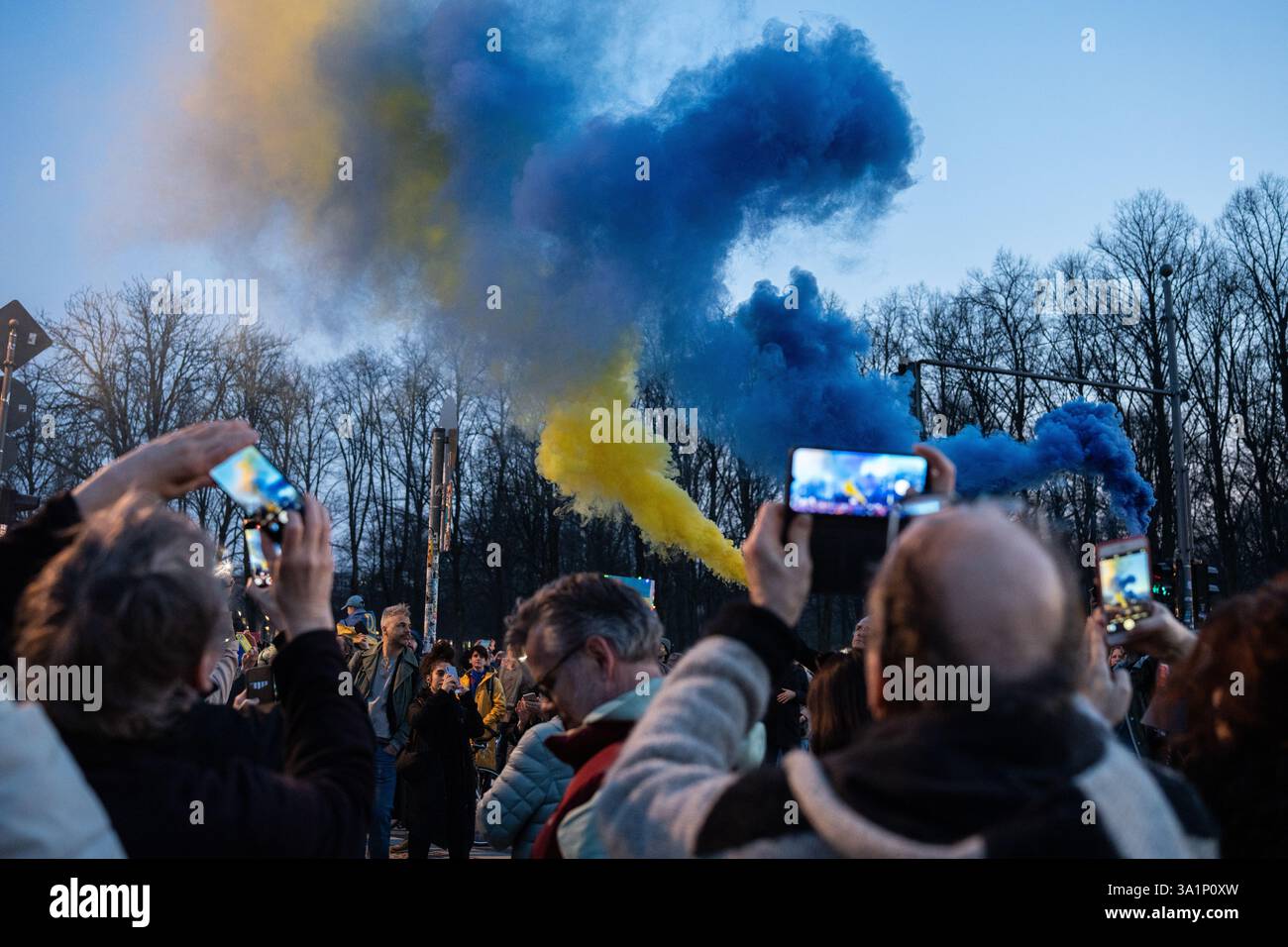 Demo pro Ukraine in Berlin 09.03.2025 Stockfoto