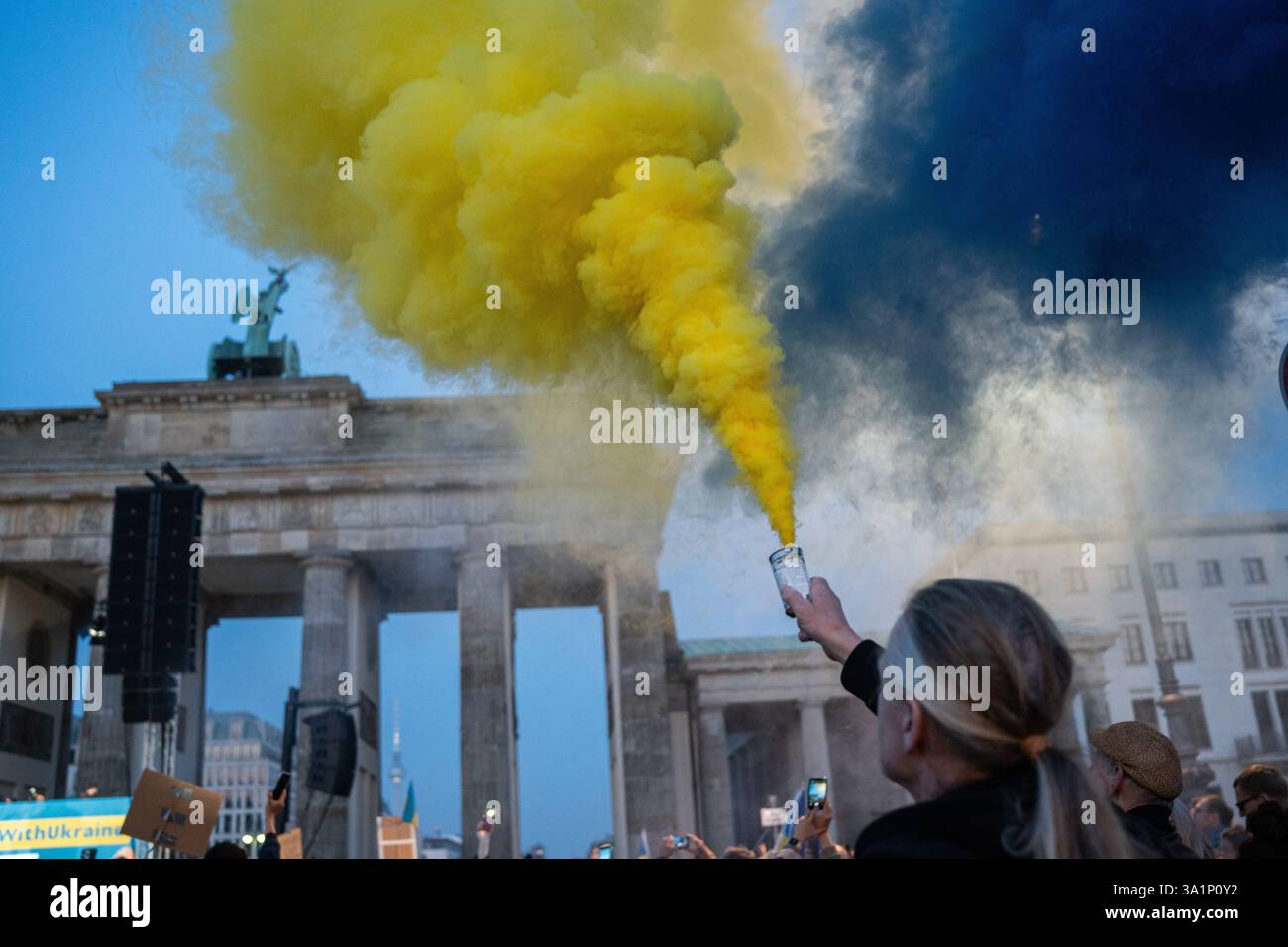 Demo pro Ukraine in Berlin 09.03.2025 Stockfoto