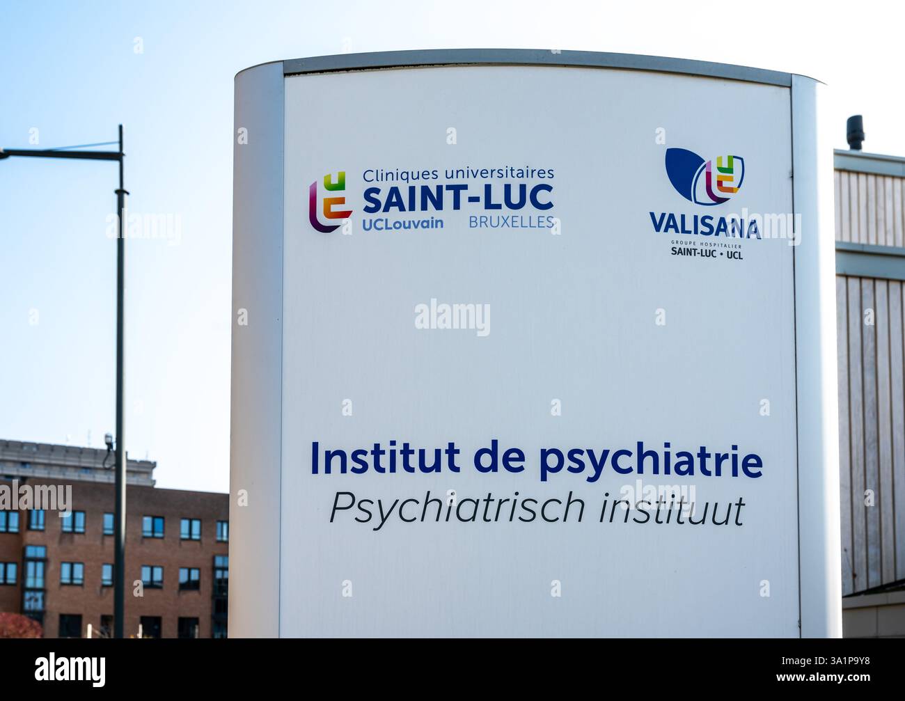 Psychiatrische Einrichtung des Universitätsinstituts Saint Luc, UC Louvain, Woluwe Saint Lambert, Region Brüssel-Hauptstadt, Belgien, 8. MÄRZ, 2025 Stockfoto
