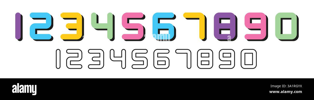 Zahlen-Satz Stock Vektor