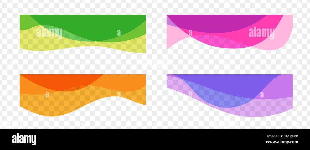 Kollektion abstrakter welliger Dekorelemente Stock Vektor