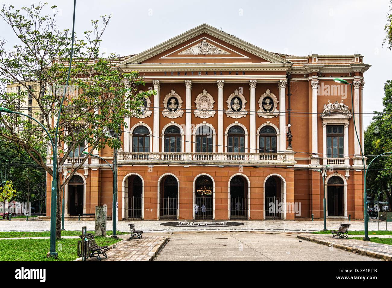 Theatro da Paz, Friedenstheater in Belem, Para, Brasilien. Wurde nach neoklassizistischen architektonischen Linien gebaut, innerhalb des goldenen Zeitalters der Gummieinnahme Stockfoto