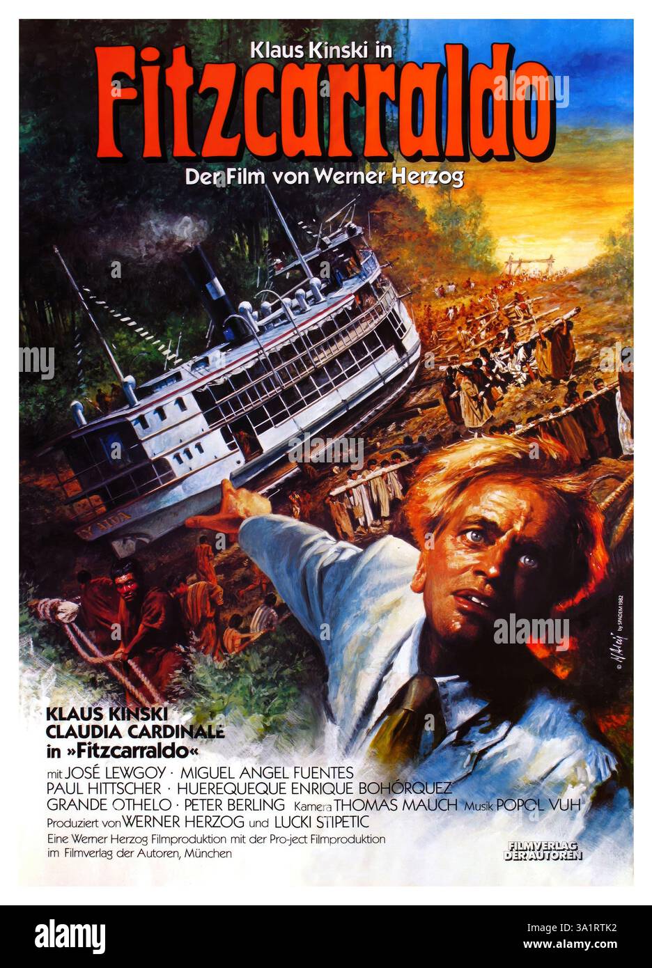 KLAUS KINSKI in FITZCARRALDO (1982), Regie: WERNER HERZOG. Titel: WERNER HERZOG FILMPRODUKTION / Album Stockfoto