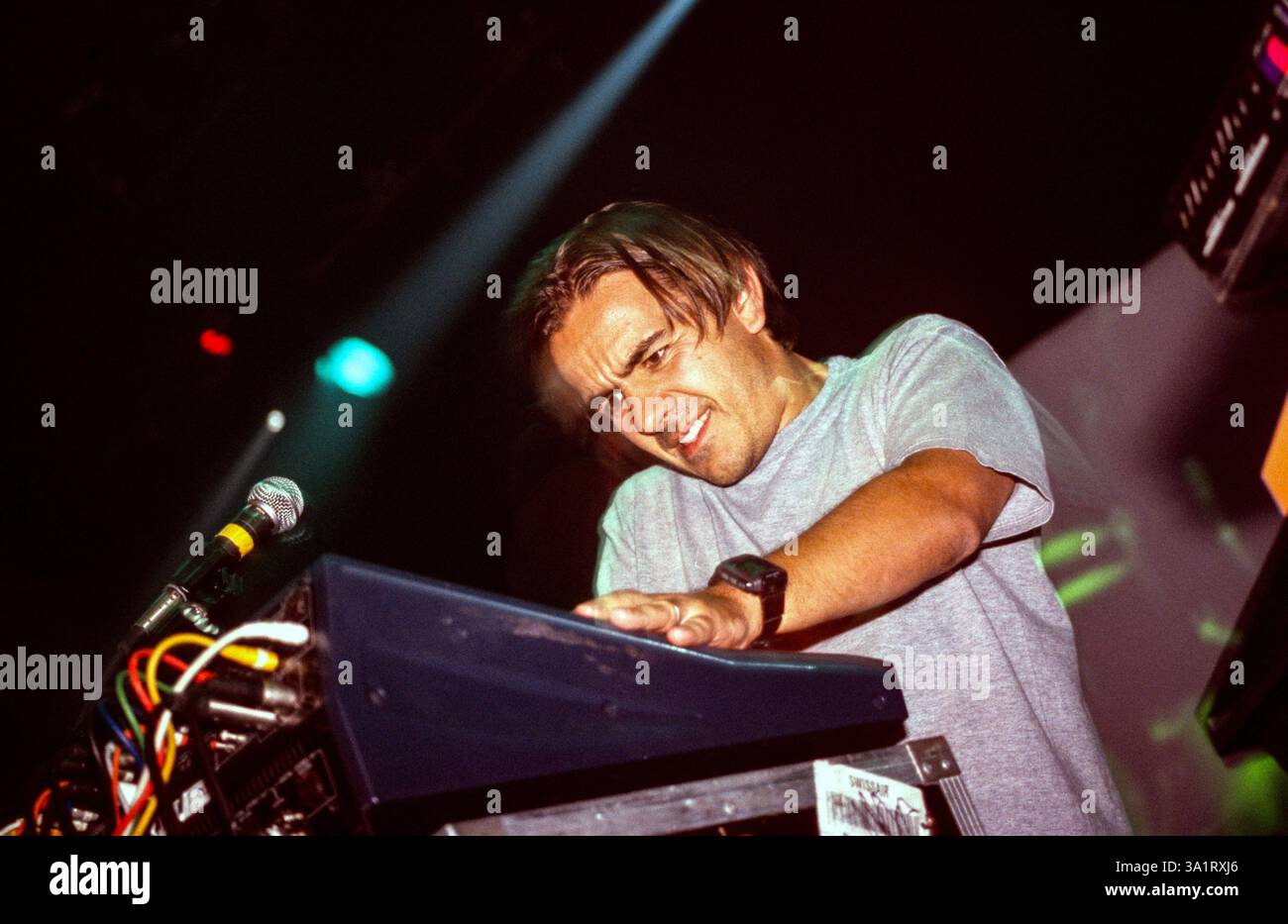 Laurent Garnier trat am 5. April 2001 im Astoria auf. London, England, Vereinigtes Königreich. Stockfoto