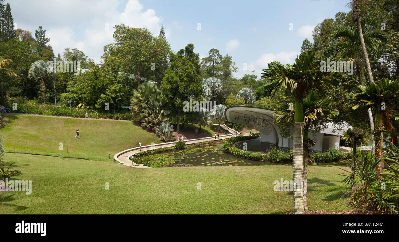 Sinfoniebühne der Shaw Foundation im Botanischen Garten von Singapur Stockfoto