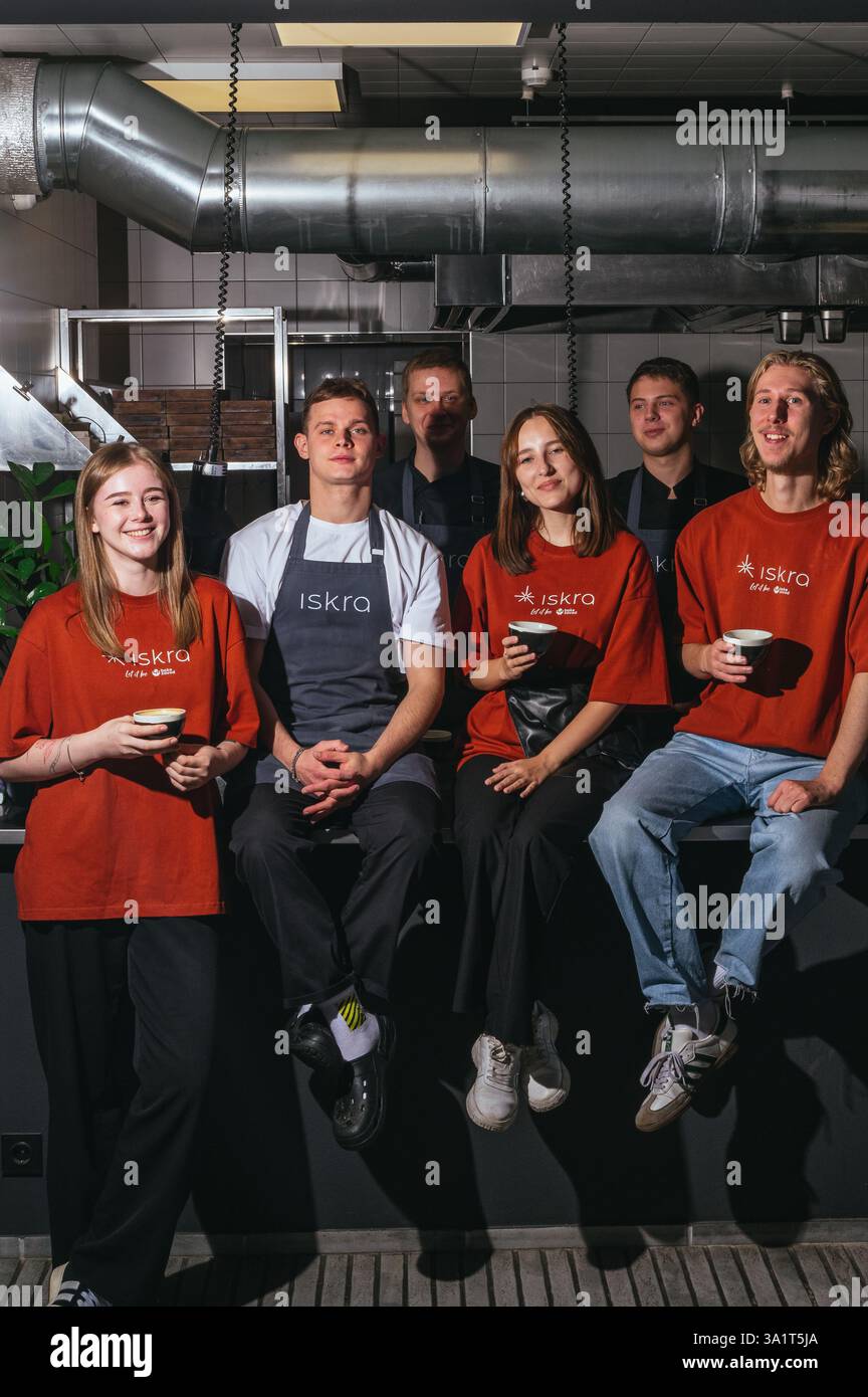 Allgemeines Foto von Café-Mitarbeitern Stockfoto