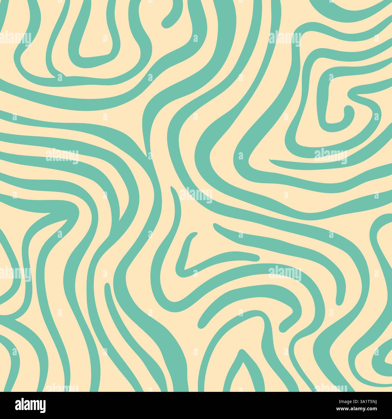 Handgezeichneter Hintergrund mit wirbelförmigem Linienmuster Stock Vektor