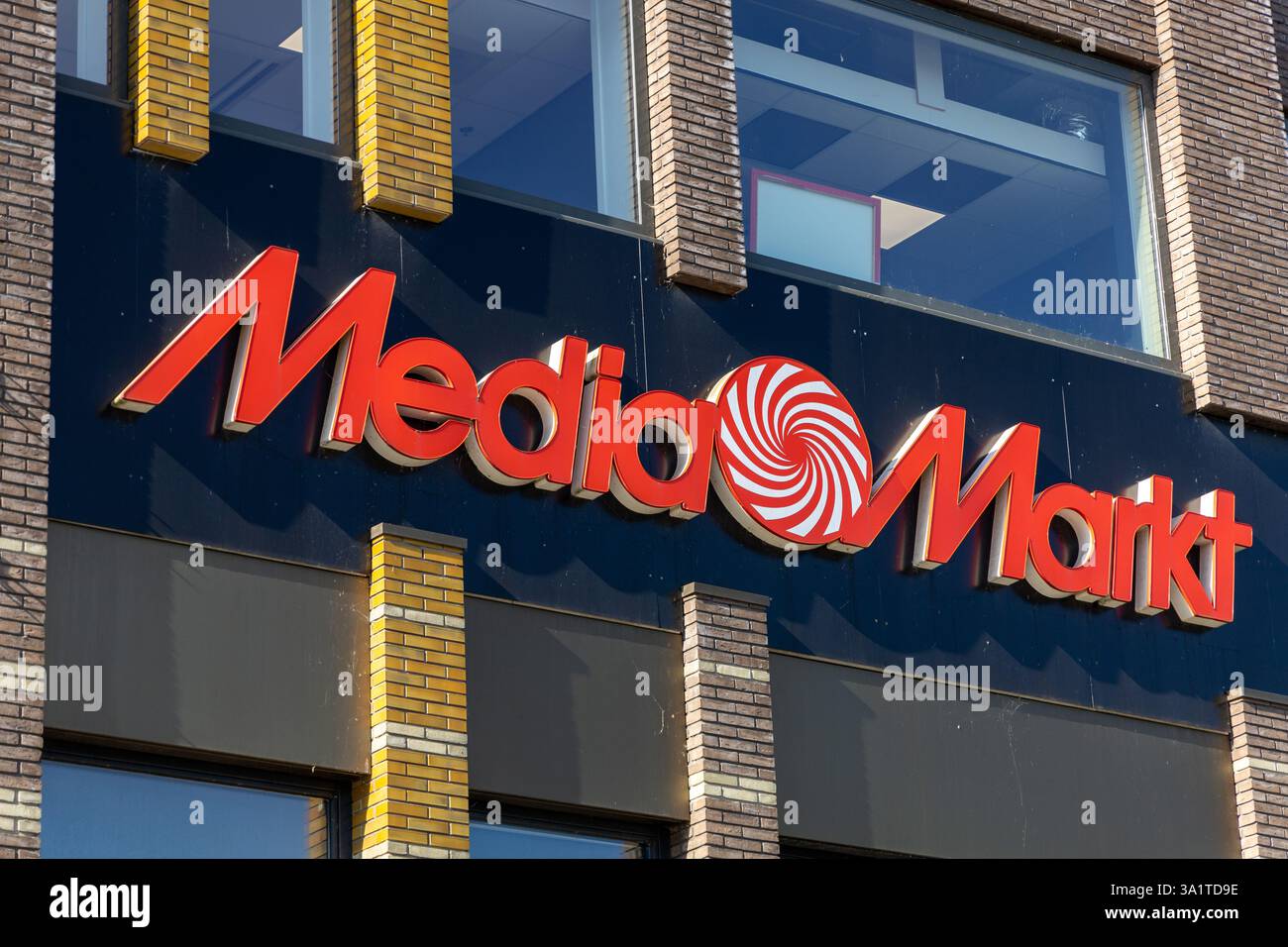 MediaMarkt die Handelskette verkauft Haushaltsgeräte und Elektronik Nieuwegein Stockfoto