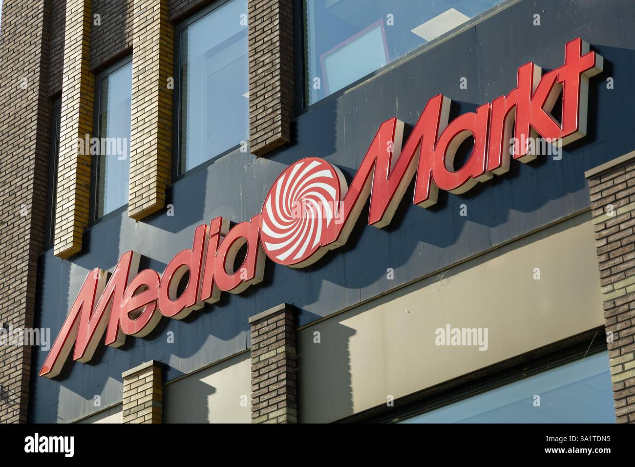 MediaMarkt die Handelskette verkauft Haushaltsgeräte und Elektronik Nieuwegein Stockfoto