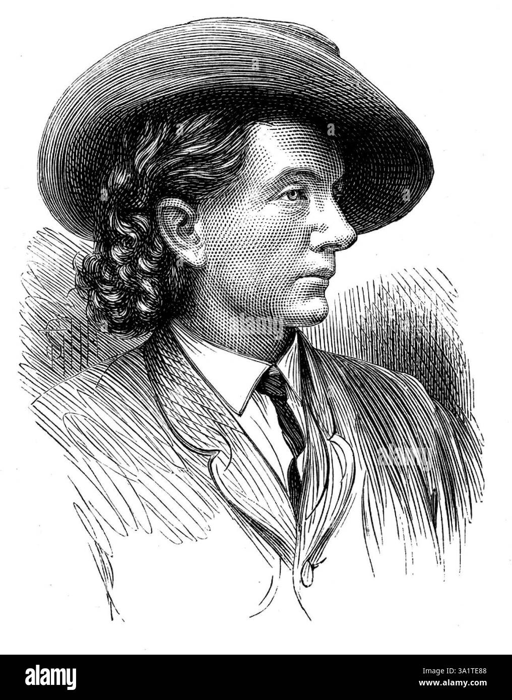 General Washington Ryan, der kubanische Aufständische Führer, 1873. Gravur von einem Foto von Mr. Brady aus New York. "Die Hinrichtung amerikanischer und britischer Bürger, die an Bord des blockadebetriebenen Dampfschiffes Virginius gefangen genommen wurden, in Santiago in Kuba, während sie versuchten, Waffen und kriegerische Vorräte aus Jamaika für die kubanischen Aufständischen gegen die spanische Regierung zu transportieren, hat fast einen Krieg zwischen Spanien und den Vereinigten Staaten ausgelöst. Die Virginius wurde am 30. Oktober von zwei spanischen Fregatten abgeschnitten und ergab sich widerstandslos... unter den Gefangenen waren Generäle Varona, Del Sol, Cespedes und Ryan. Stockfoto