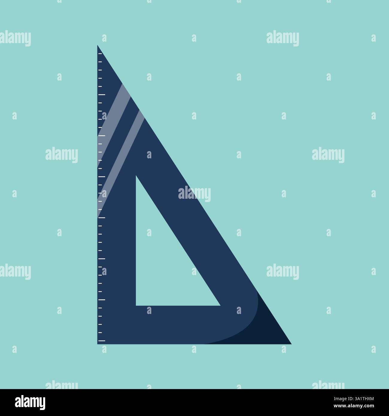 Symbol für Lineal für Schulwinkel. Einfache Illustration des Linealvektors der Schule Stock Vektor