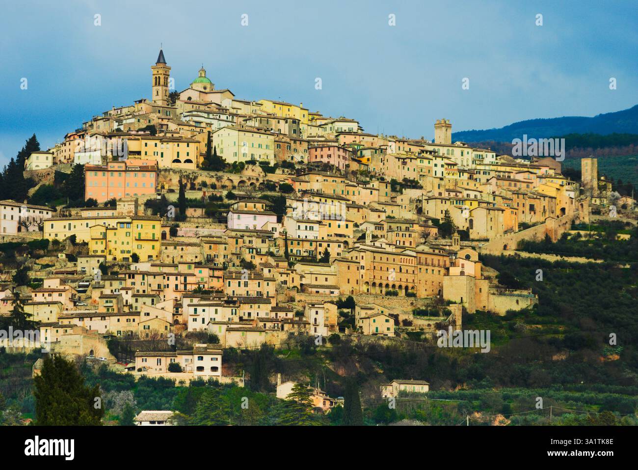 Schönes italienisches Dorf: Trevi, Region Umbrien, Italien Stockfoto