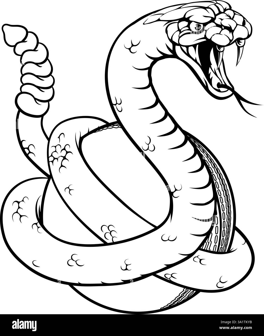 Klapperschlange Cricket Ball Tiersport-Maskottchen Stock Vektor