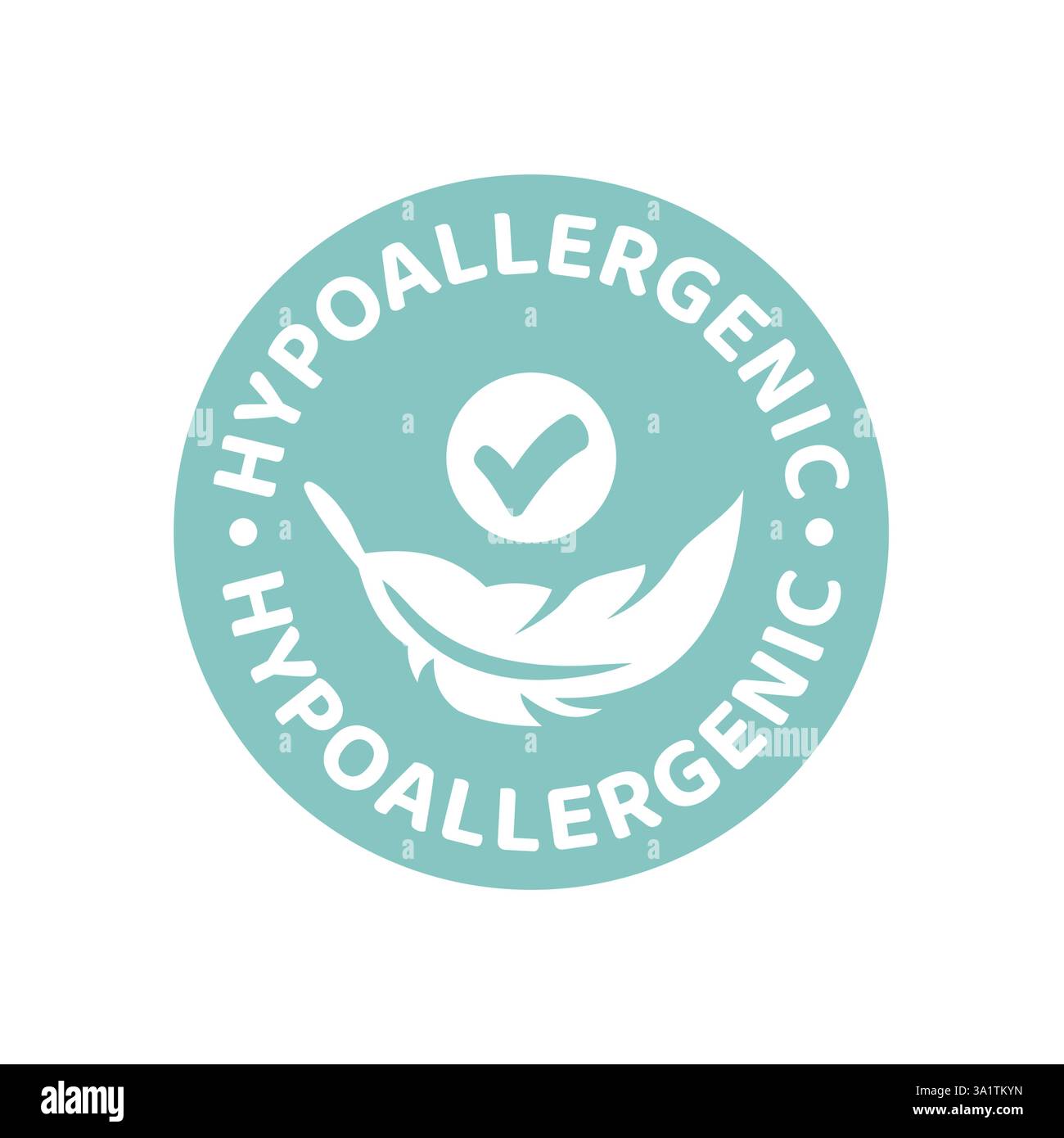 Hypoallergenes Vektorlabel. Aufkleber für Material, Kosmetik oder Hautpflege. Stock Vektor