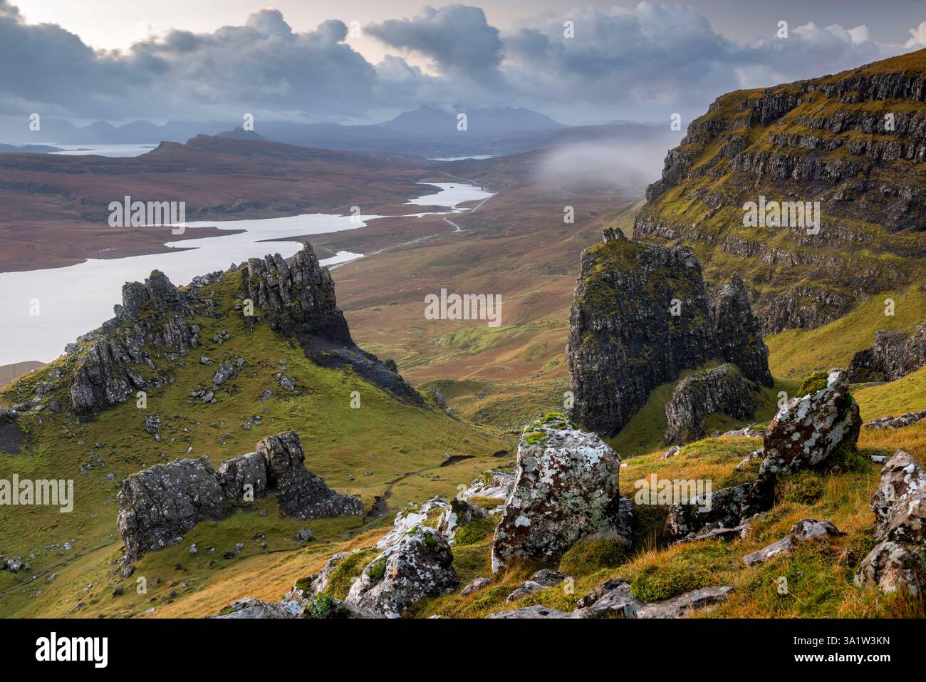 Dramatische Berglandschaft auf der Isle of Skye, Schottland. Stockfoto