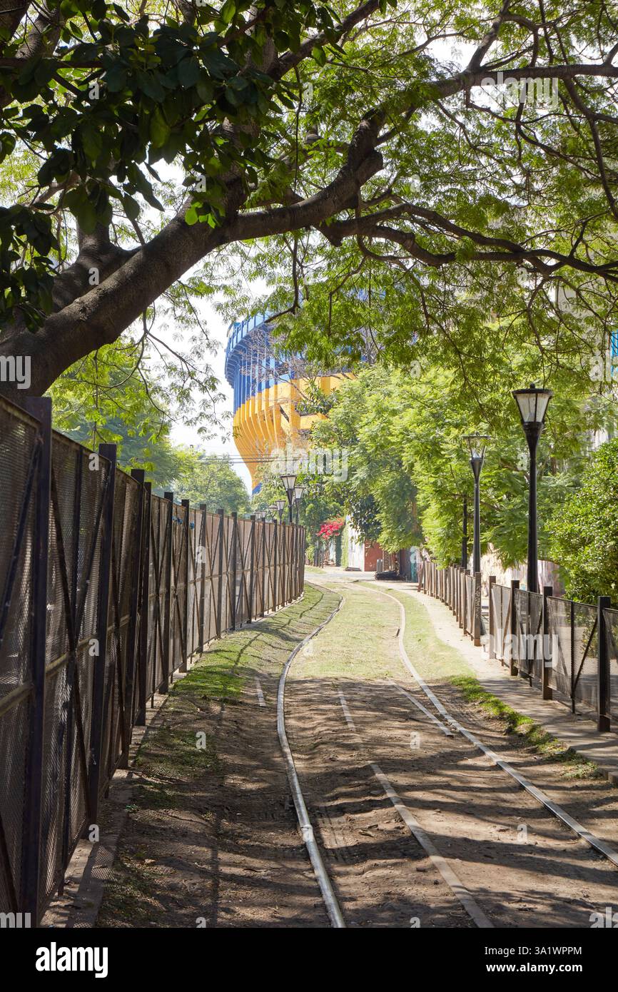 Fußballstadion La Bombonera im Stadtteil La Boca, Buenos Aires, Argentinien. Stockfoto