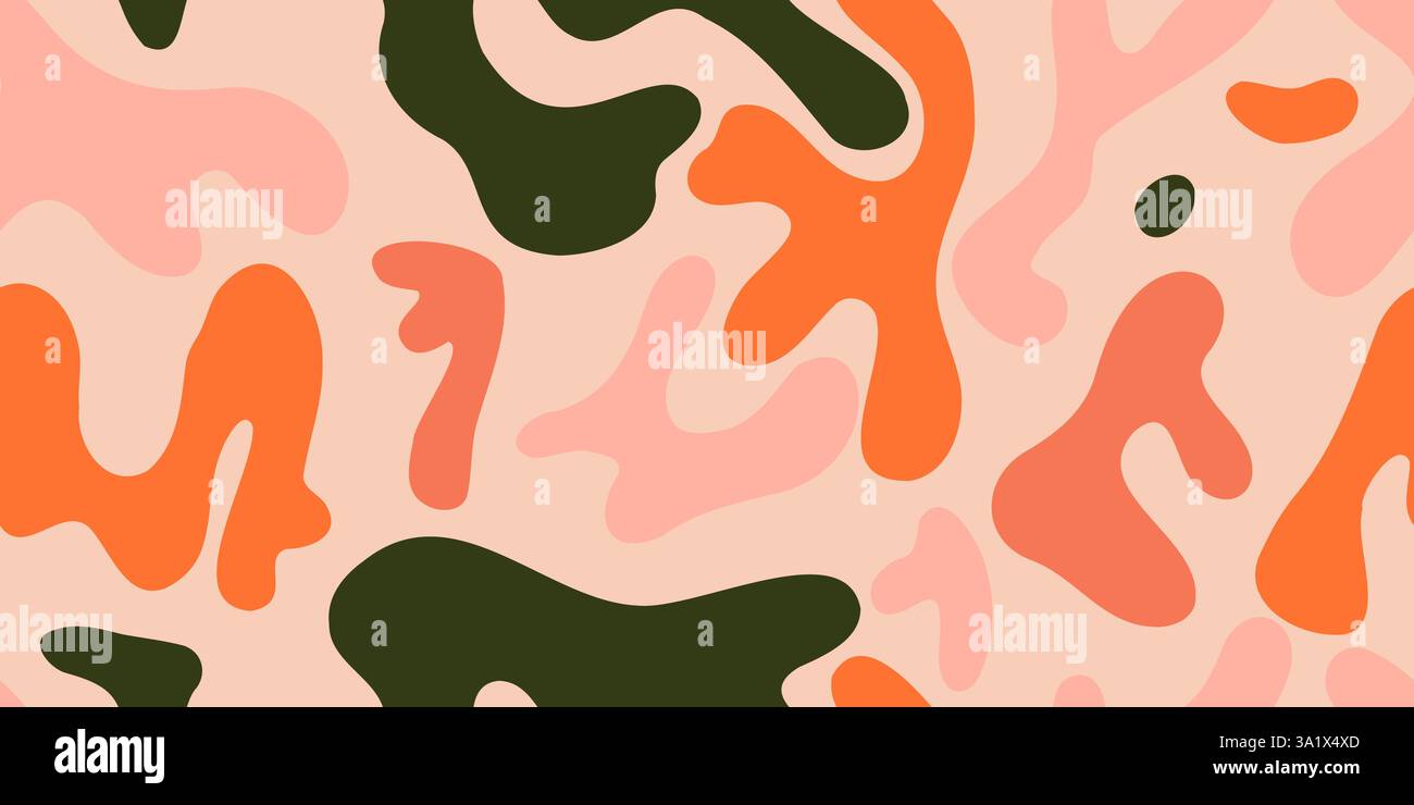 Nahtloses abstraktes Muster mit farbenfrohen organischen Formen Stock Vektor