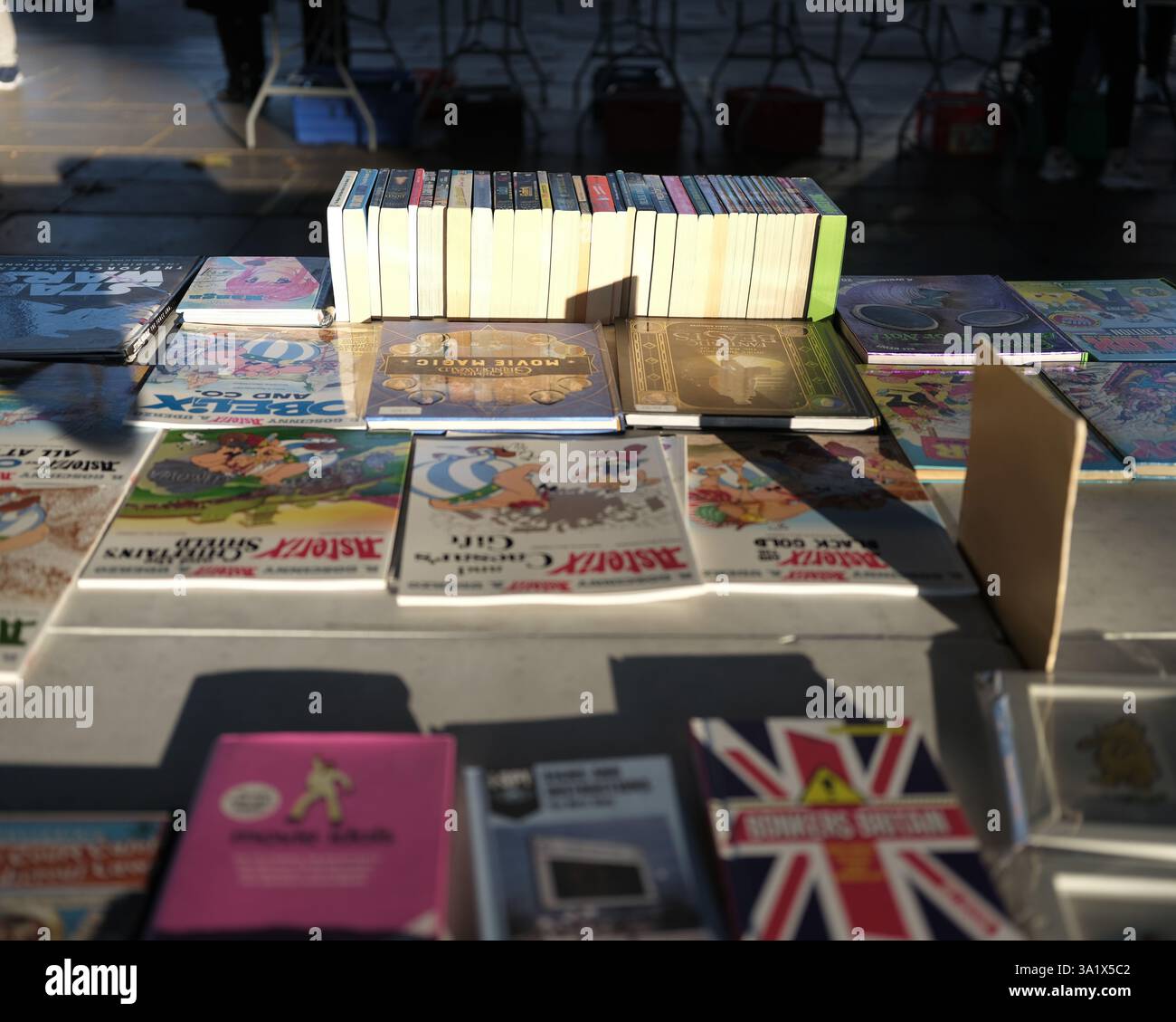 29. November 2024 - der Buchmarkt auf der Londons Southbank verkauft gebrauchte Bücher. Stockfoto