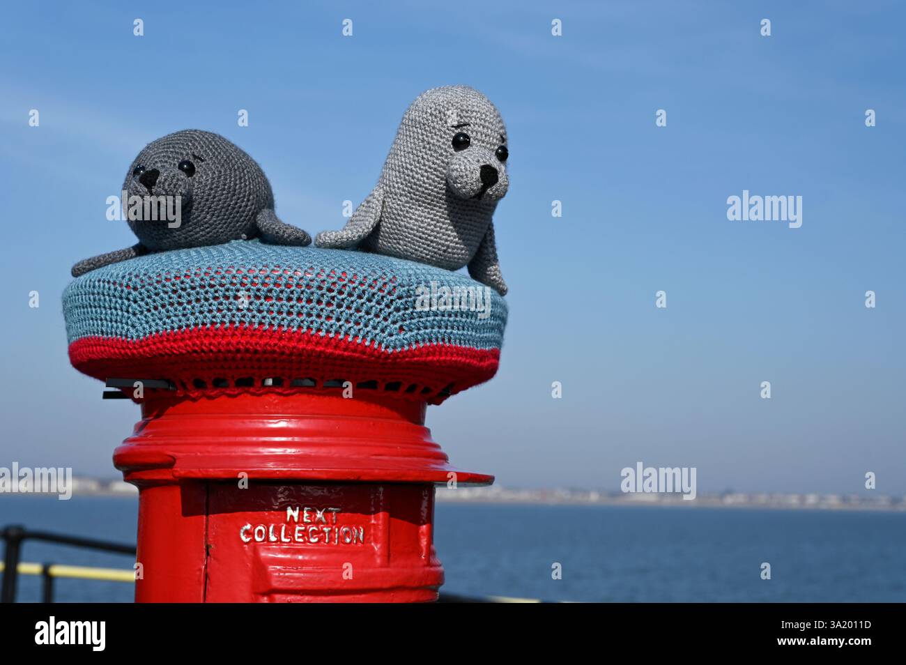 Oben auf dem Briefkasten am Southend Pier. Gelegentlich verwendet Stockfoto Oben auf dem Briefkasten am Southend Pier. Gelegentlich verwendet Stockfoto