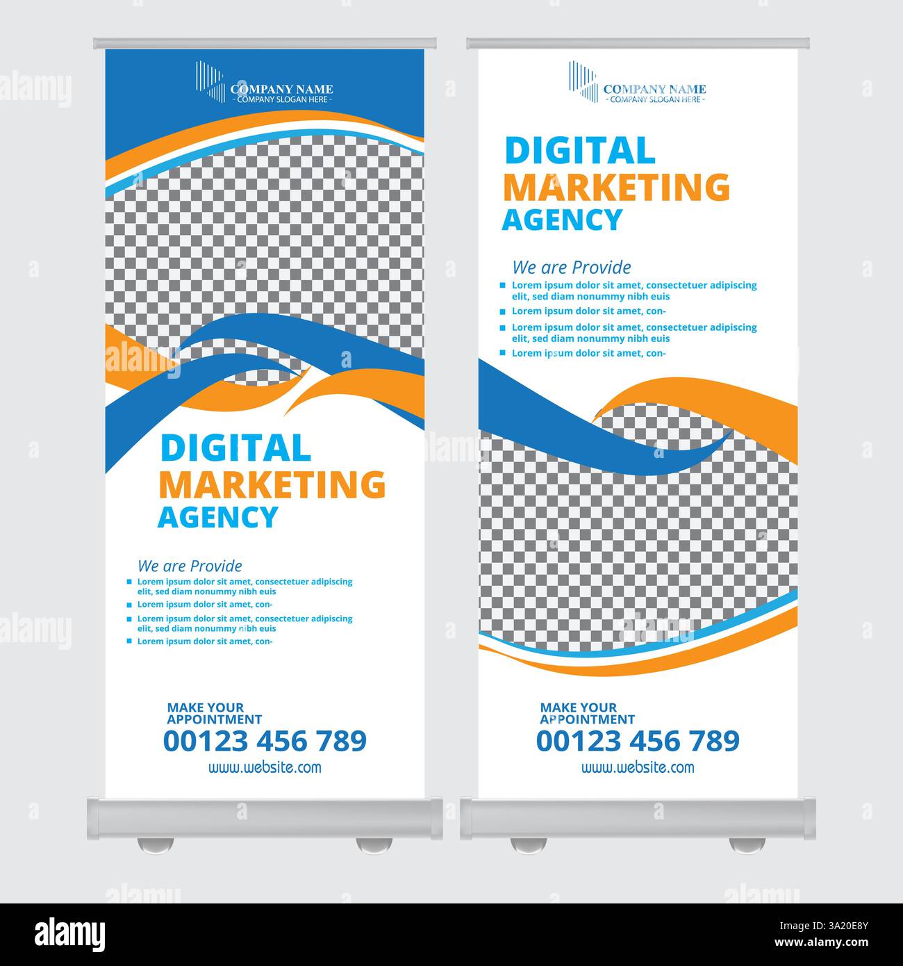 Designvorlage für Corporate Rollup-Banner Stock Vektor