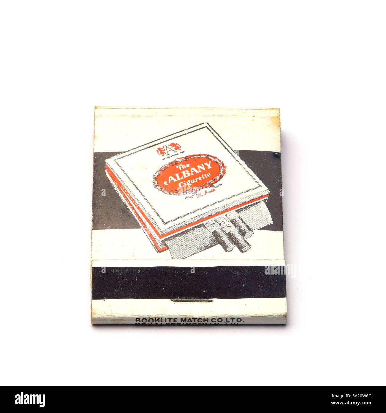 Die Albaner Zigarette 1960er Jahre Streichholzbuch Stockfoto