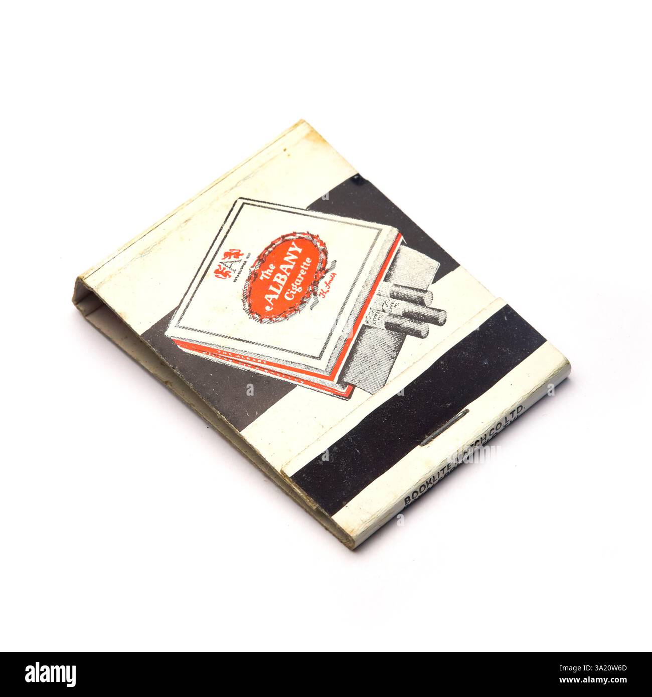 Die Albaner Zigarette 1960er Jahre Streichholzbuch Stockfoto