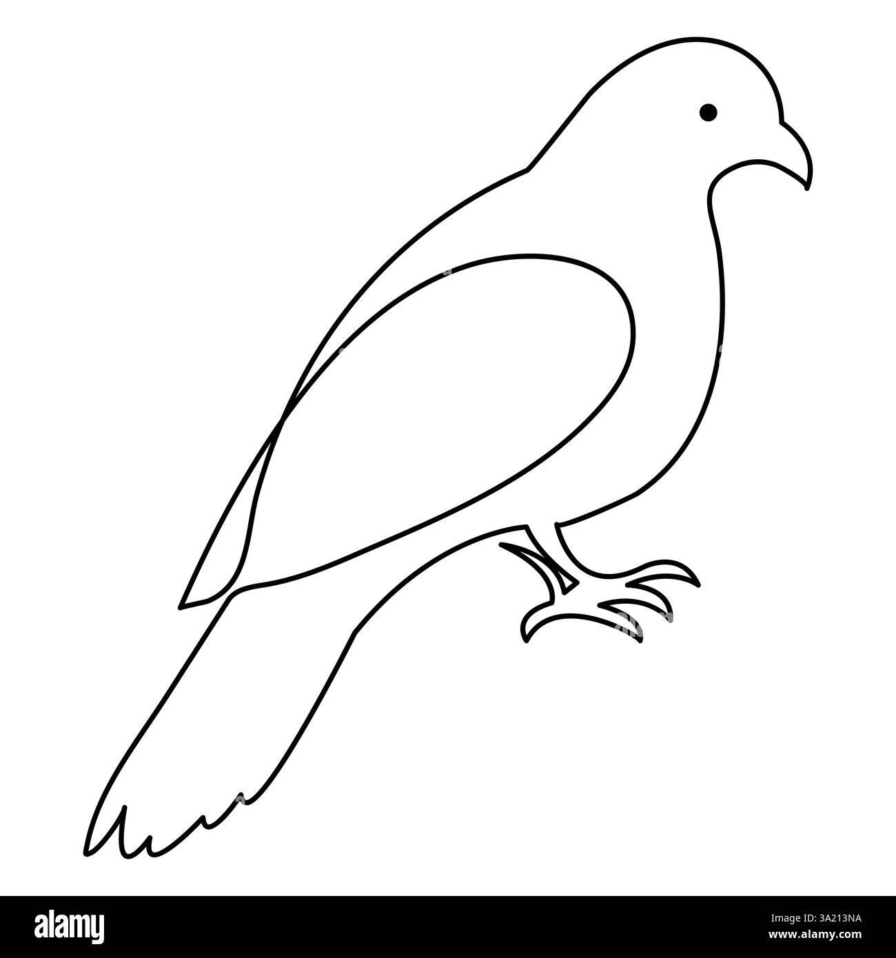 Durchgehende einzeilige Kunstzeichnung Haustier Taube Umriss Vektor Illustration und minimalistisches Design Stock Vektor