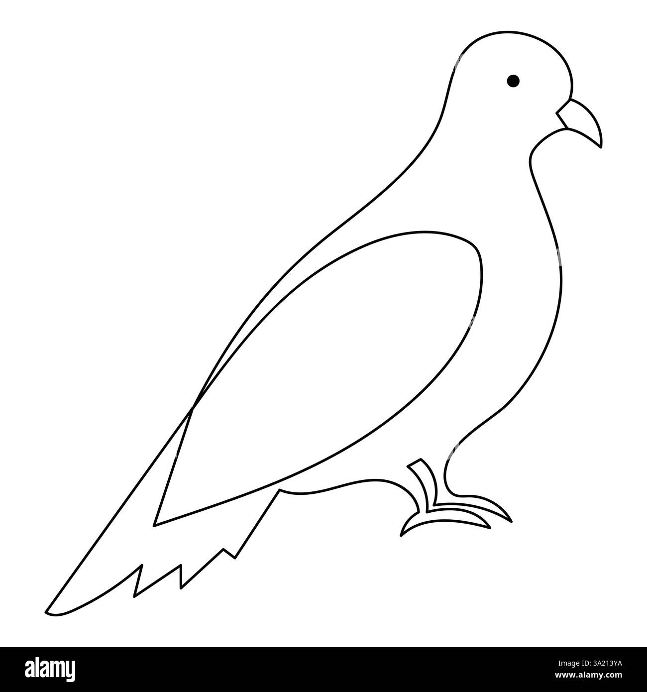 Durchgehende einzeilige Kunstzeichnung Haustier Taube Umriss Vektor Illustration und minimalistisches Design Stock Vektor