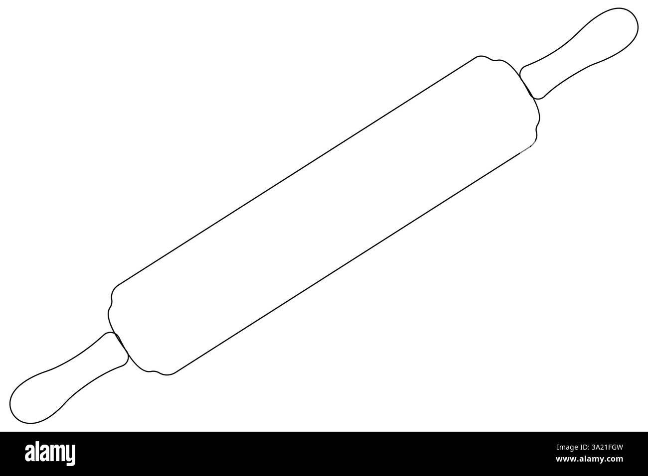 Durchgehende einzeilige Kunstzeichnung eines Küchenrollenstiftvektors Stock Vektor