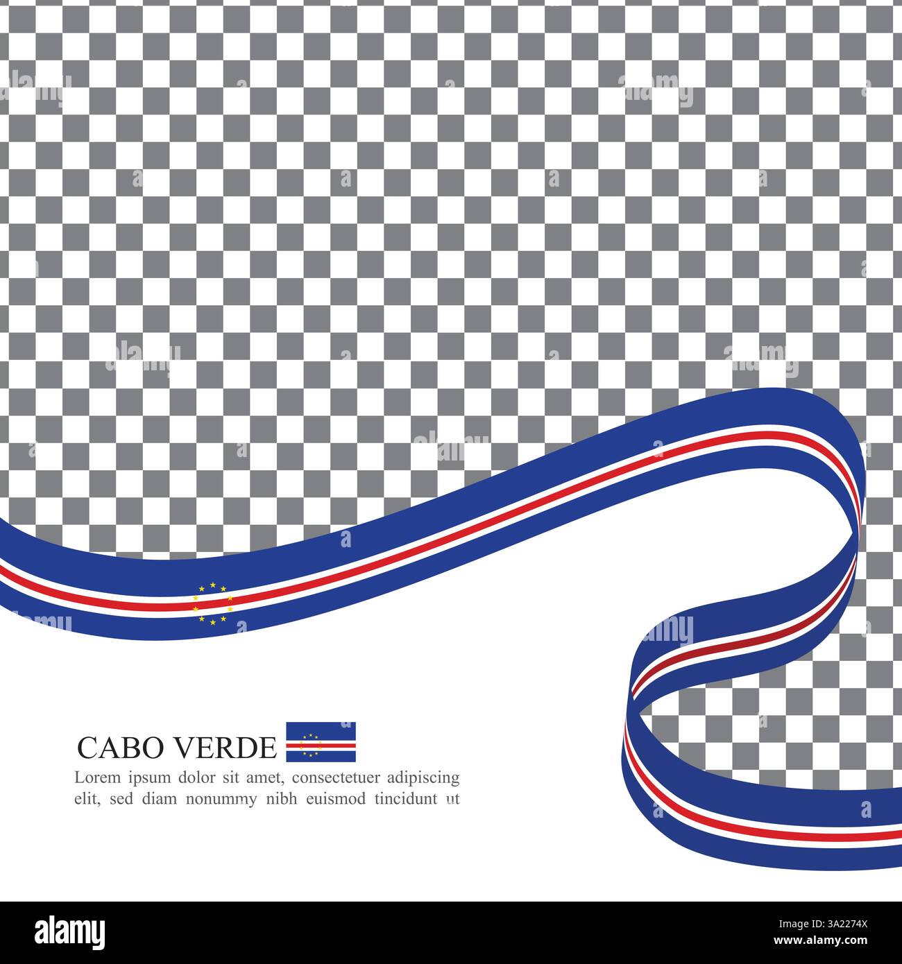 Cabo Verde Nationalflagge Band Stock Vektor Stock Vektor