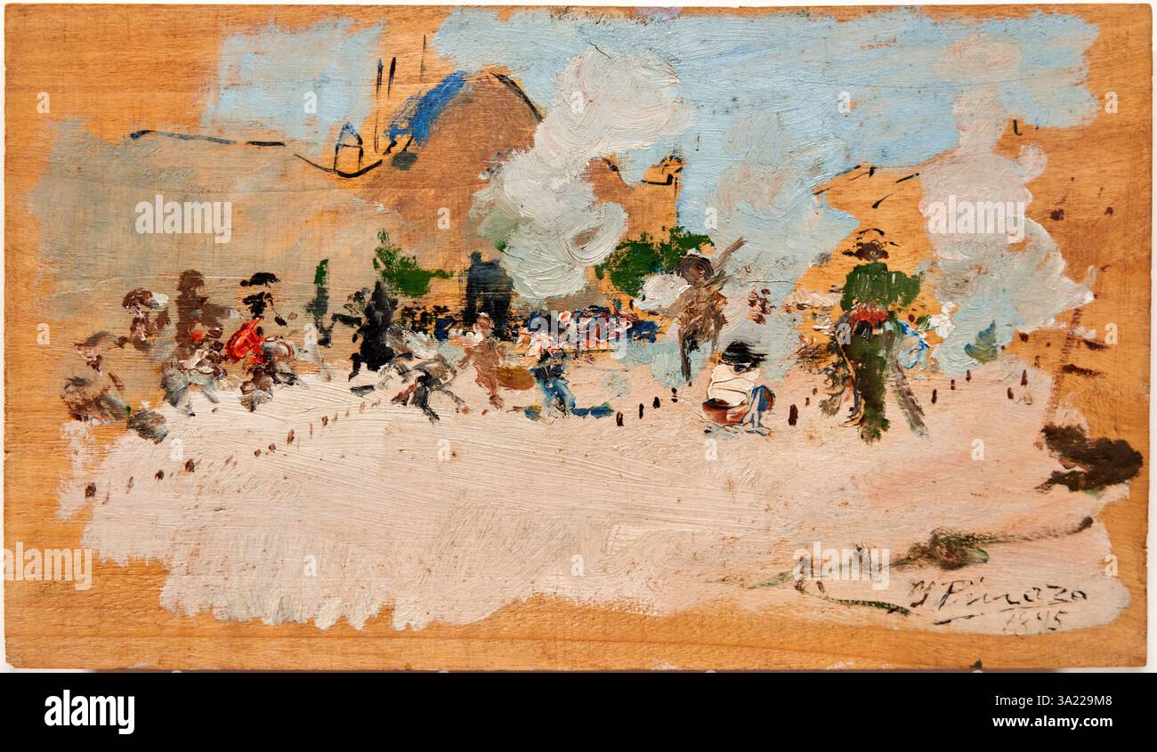 Mascletà, ca. 1870-1879, Ignacio Pinazo Camarlench, (1849-1916), IVAM, Centre Julio González, Valencia, Comunidad Valenciana, Spanien Stockfoto