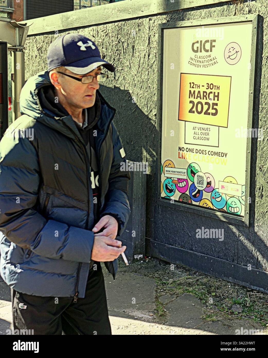 Glasgow, Schottland, Großbritannien. März 2025. Das internationale Comedy-Festival in Glasgow begann mit der Eröffnung der Promotion. Credit Gerard Ferry /Alamy Live News Stockfoto
