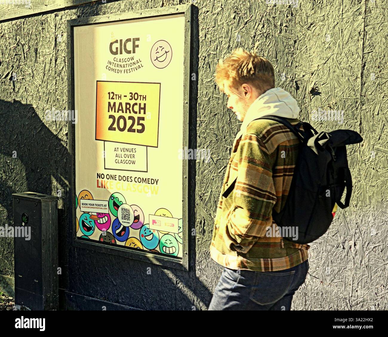 Glasgow, Schottland, Großbritannien. März 2025. Das internationale Comedy-Festival in Glasgow begann mit der Eröffnung der Promotion. Credit Gerard Ferry /Alamy Live News Stockfoto