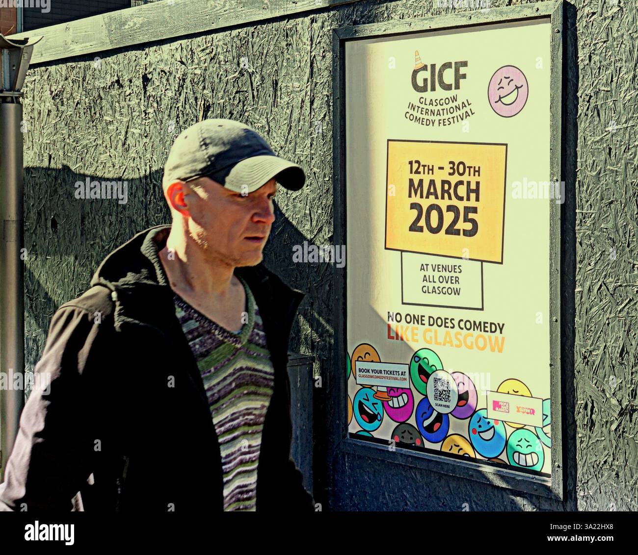 Glasgow, Schottland, Großbritannien. März 2025. Das internationale Comedy-Festival in Glasgow begann mit der Eröffnung der Promotion. Credit Gerard Ferry /Alamy Live News Stockfoto