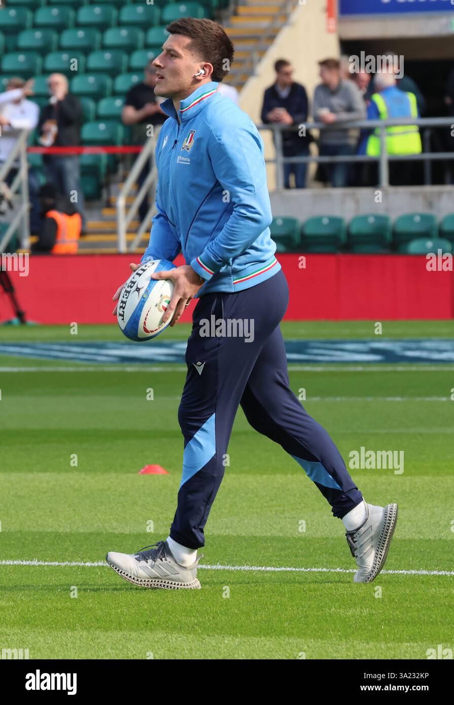 London, Großbritannien. März 2025. Juan Ignacio Brex (Benetton Rugby) aus Italien während der Guinness Men's Six Nations Championship Runde 4 zwischen England und Italien im Allianz Stadion, Twickenham, London am 9. März 2025 Credit: Action Foto Sport/Alamy Live News Stockfoto