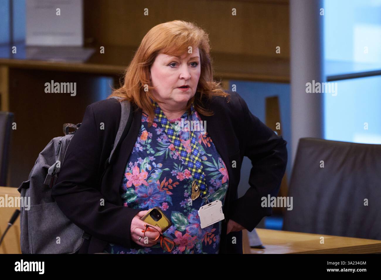 Edinburgh Schottland, Vereinigtes Königreich 11. März 2025. Emma Harper MSP im schottischen Parlament. Credit sst/alamy Live News Stockfoto