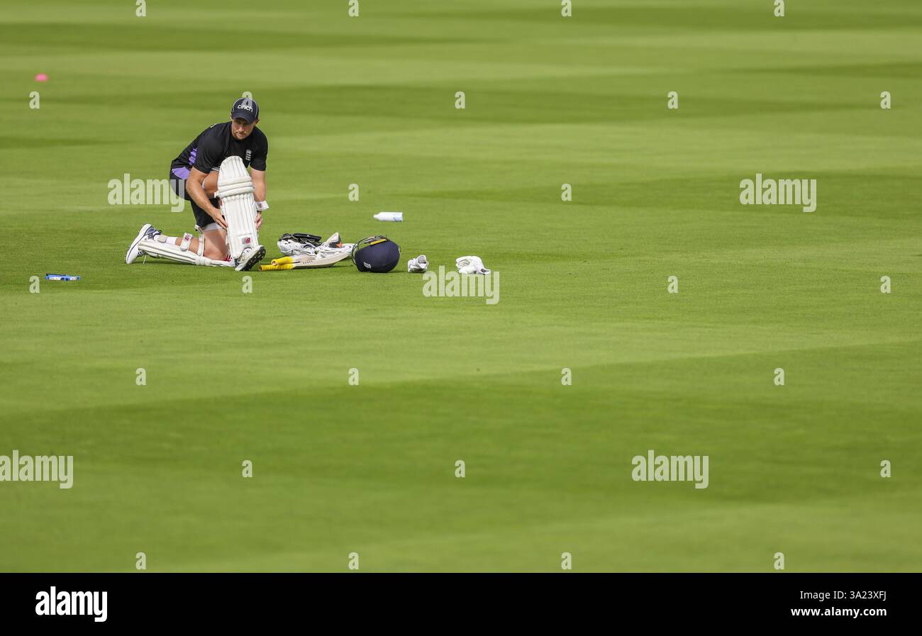 Englands Joe Root während einer Netzsession im Lord's, London. Bilddatum: Mittwoch, 28. August 2024. Stockfoto