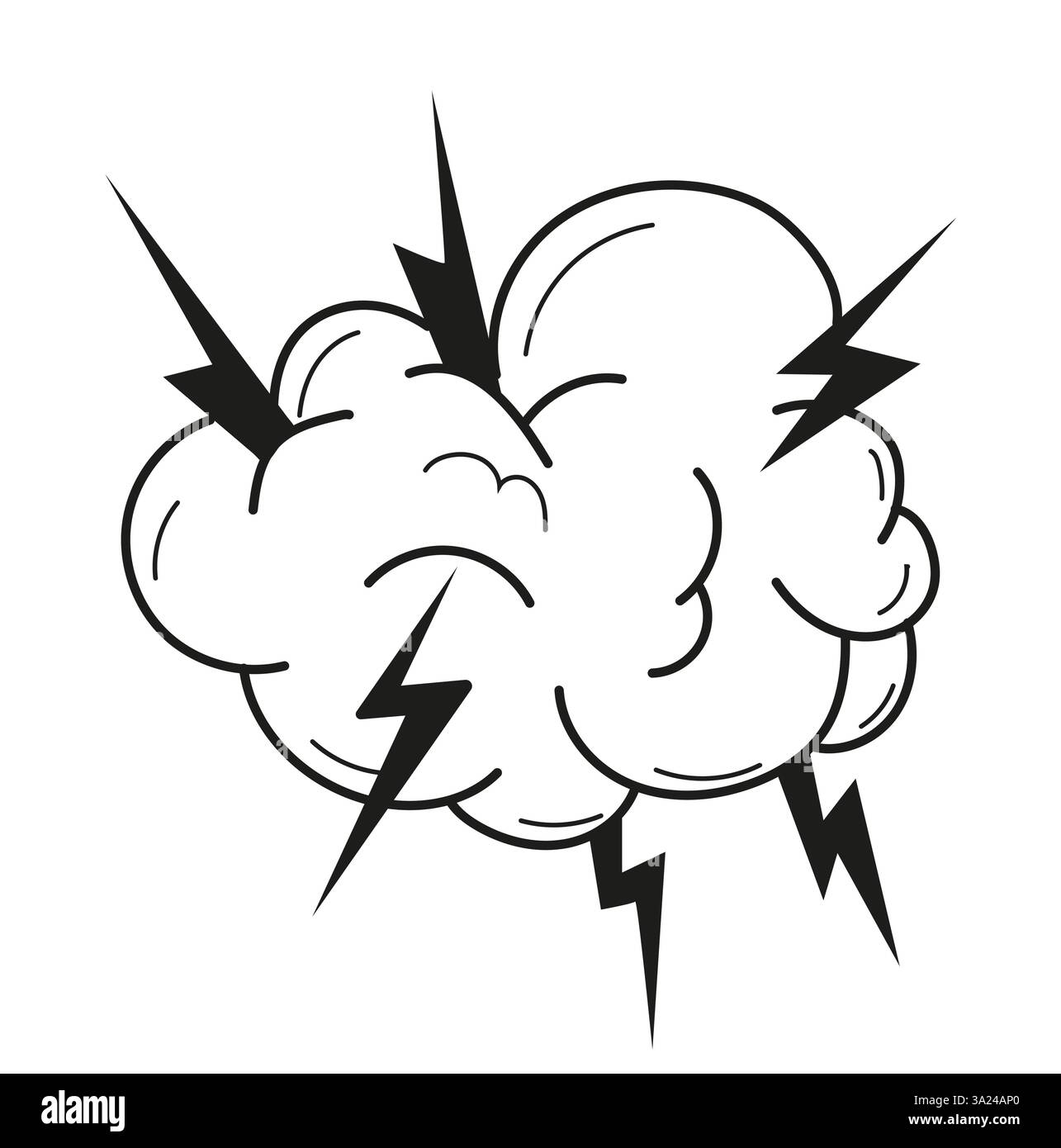Auslegereffekte und Explosionselemente. Skizzenelemente im Comic-Stil für dynamische Designs. Perfekt für Illustrationen, Comics, Cartoons Stock Vektor