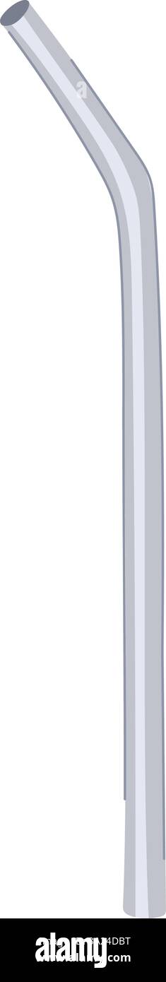 Nachhaltige Edelstahl-Strohcartoon-Vektor-Illustration Stock Vektor