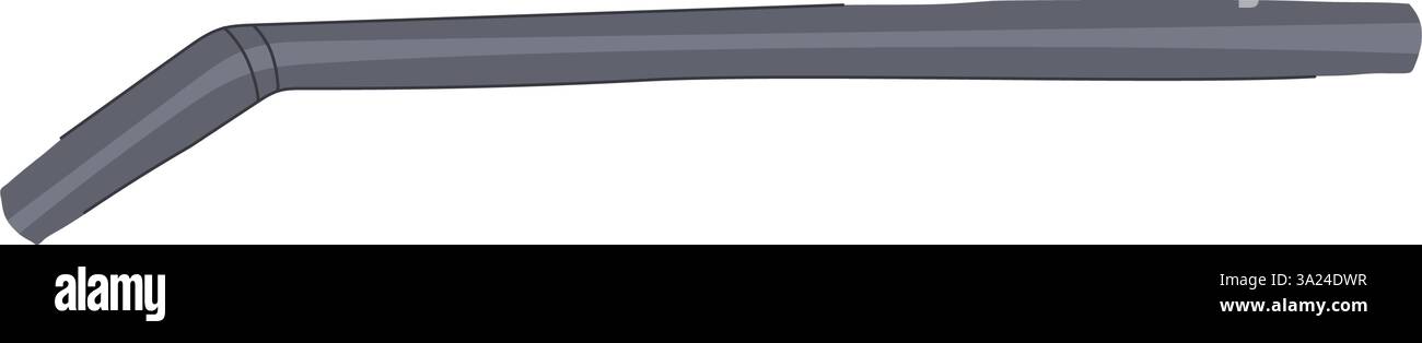 Freundliche Edelstahl-Strohcartoon-Vektor-Illustration Stock Vektor