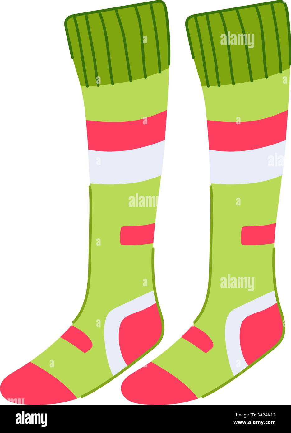 Designer Socken Fußball Cartoon Vektor Illustration Stock Vektor