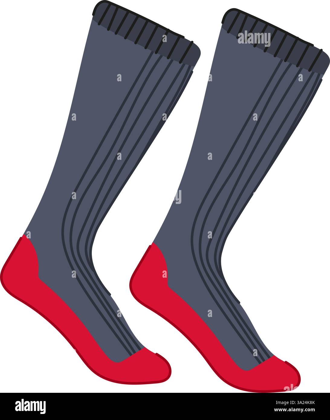 Gemütliche Socken Fußball Cartoon Vektor Illustration Stock Vektor