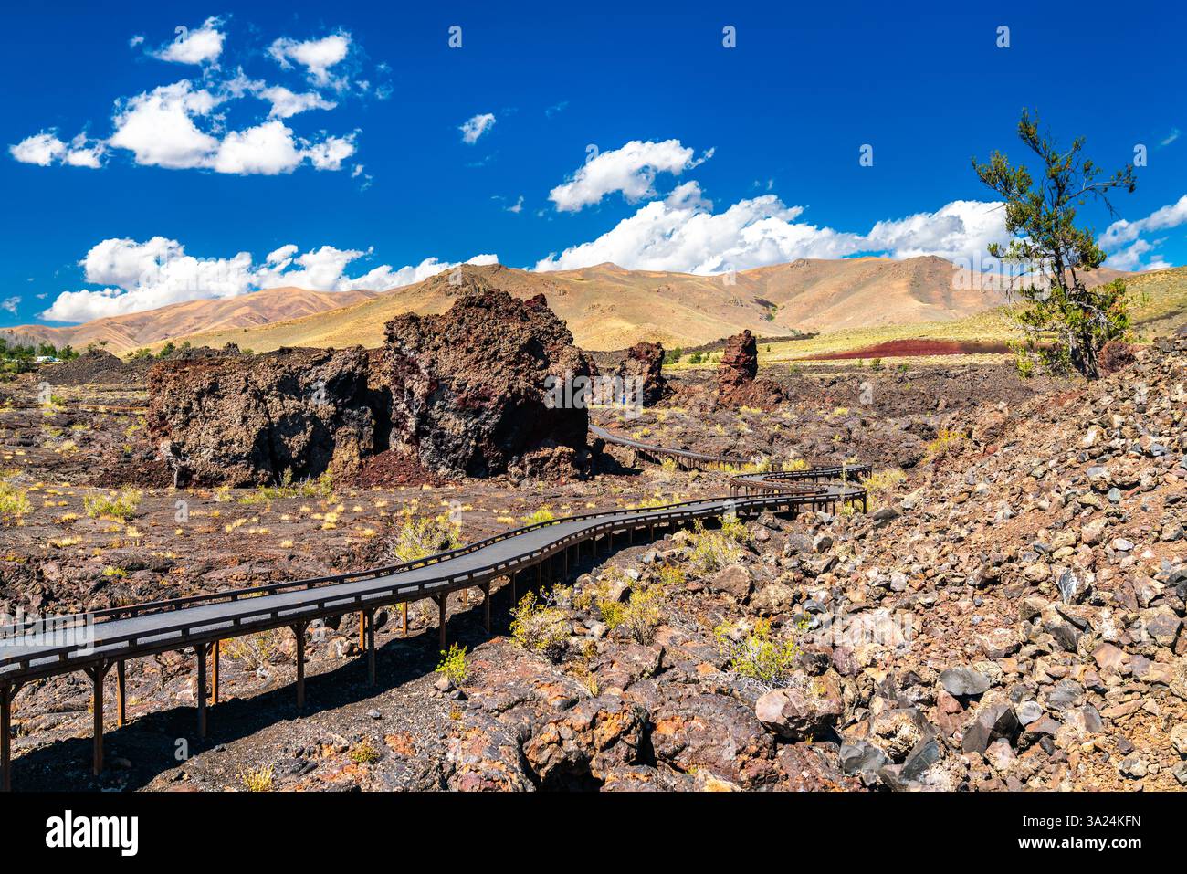 North Crater Flow Trail am Craters of the Moon National Monument in Idaho, USA Stockfoto