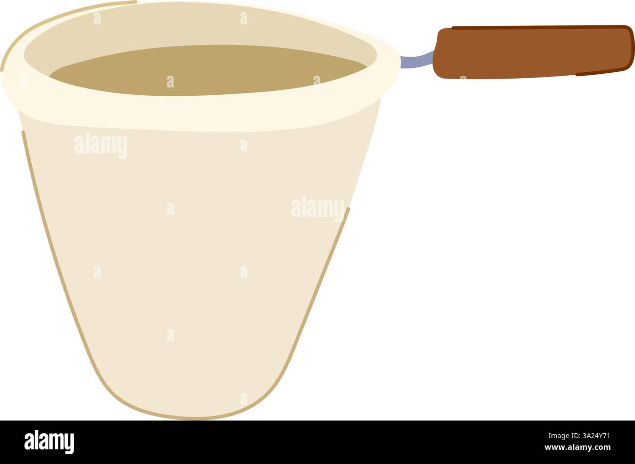 Wiederverwendbarer Stahl Kaffeefilter Cartoon Vektor Illustration Stock Vektor