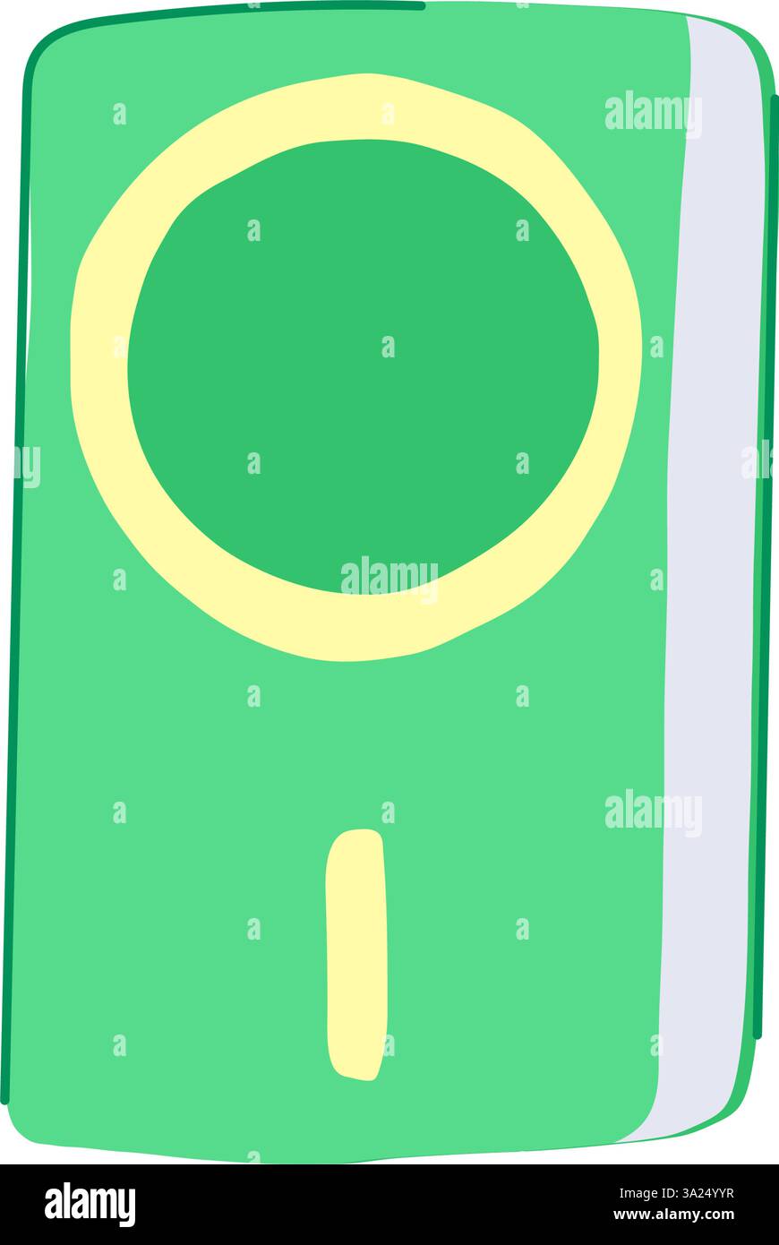 Schnelle Powerbank Wireless Cartoon Vektor Illustration Stock Vektor