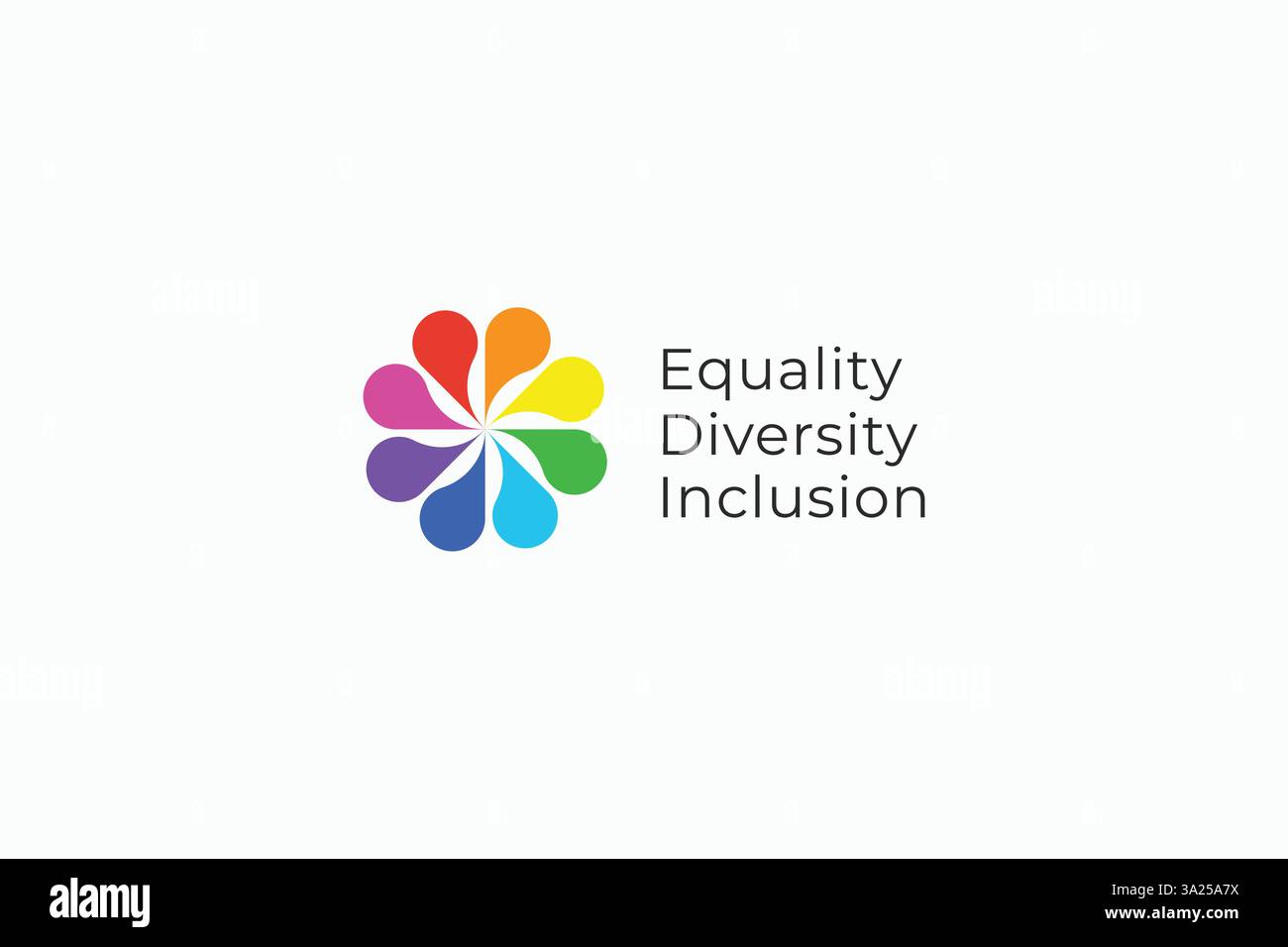 Gleichheit Diversität Inklusion Logoausgabe Menschenrechtsgruppe Community sozialer Respekt und Toleranz Stock Vektor