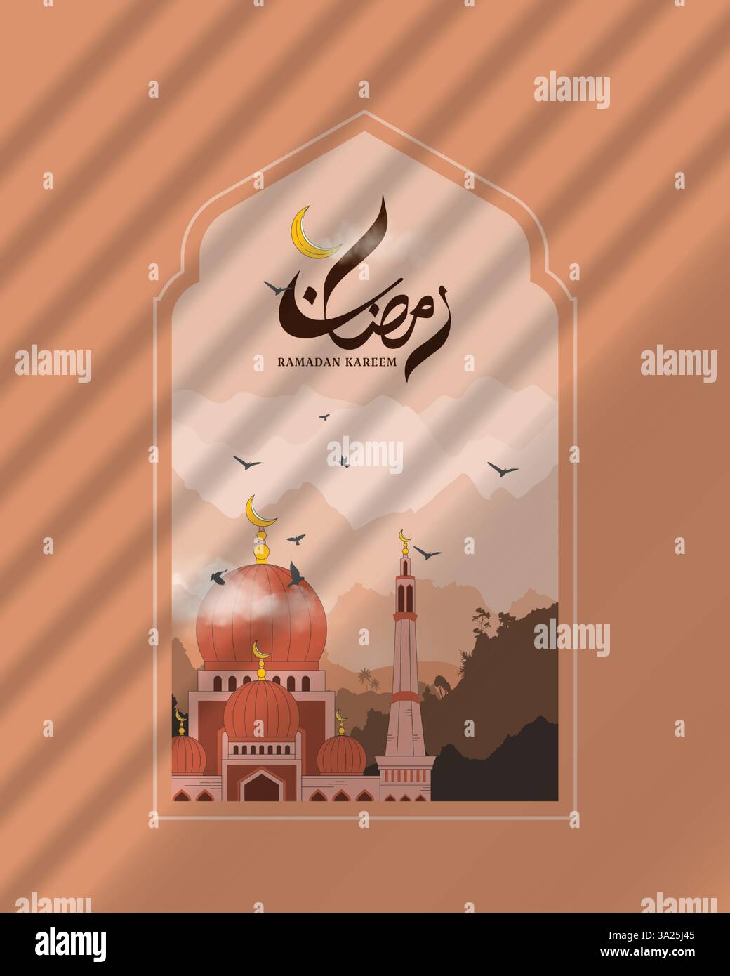 Moderne Islamische Ramadan Kareem Postvorlage Stock Vektor