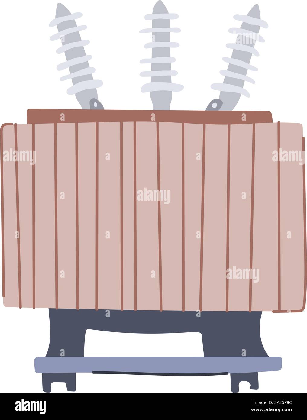 Elektrischer Transformator Cartoonvektor Illustration Stock Vektor