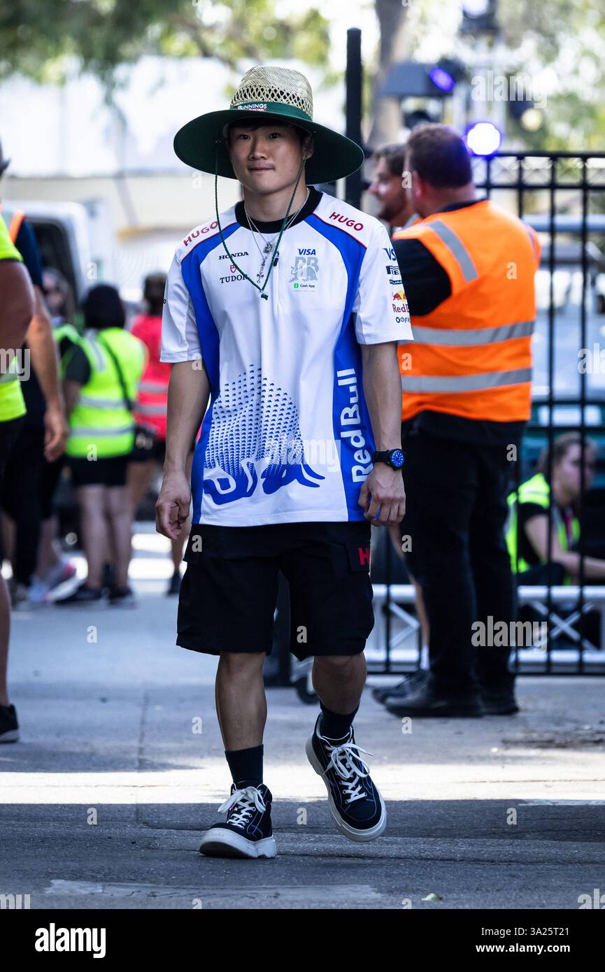 Melbourne, Australien. März 2025. Yuki Tsunoda (JPN) Rennbullen. 12.03.2025. Formel-1-Weltmeisterschaft, Rd 1, Grand Prix Von Australien, Albert Park, Melbourne, Australien, Vorbereitungstag. Das Foto sollte lauten: XPB/Alamy Live News. Stockfoto